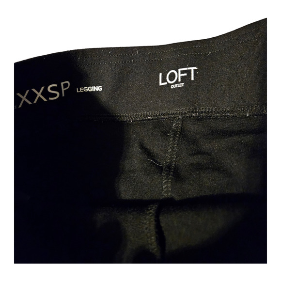LOFT Outlet XXSP Black Leggings - Picture 2 of 8